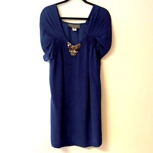 Anthropologie Sachin + Babi beautiful blue silk dress